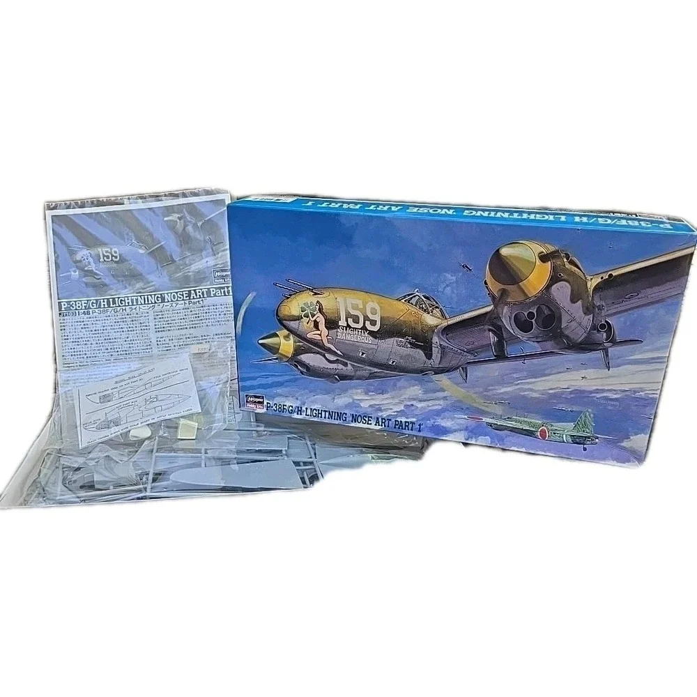 Hasegawa 1/48 P-38F/G/H Lightning 'Nose‎ Art Part1' Model Kit 09163 Sealed Parts